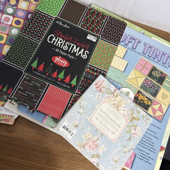 Scrapbook Paper Lot 12 x 12 and 8 x 11 Holiday Martha Stewart Brenda Walton 7 lb - Picture 7 of 10